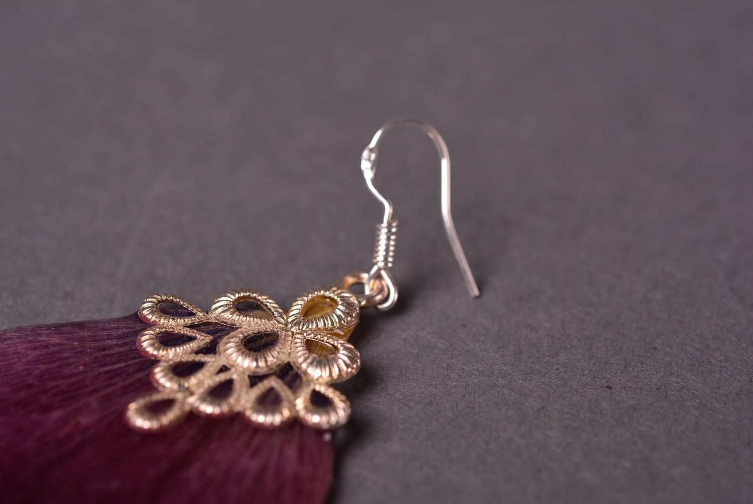 Handmade bijouterie botanic earrings stylish earrings with charms gift for girl photo 5