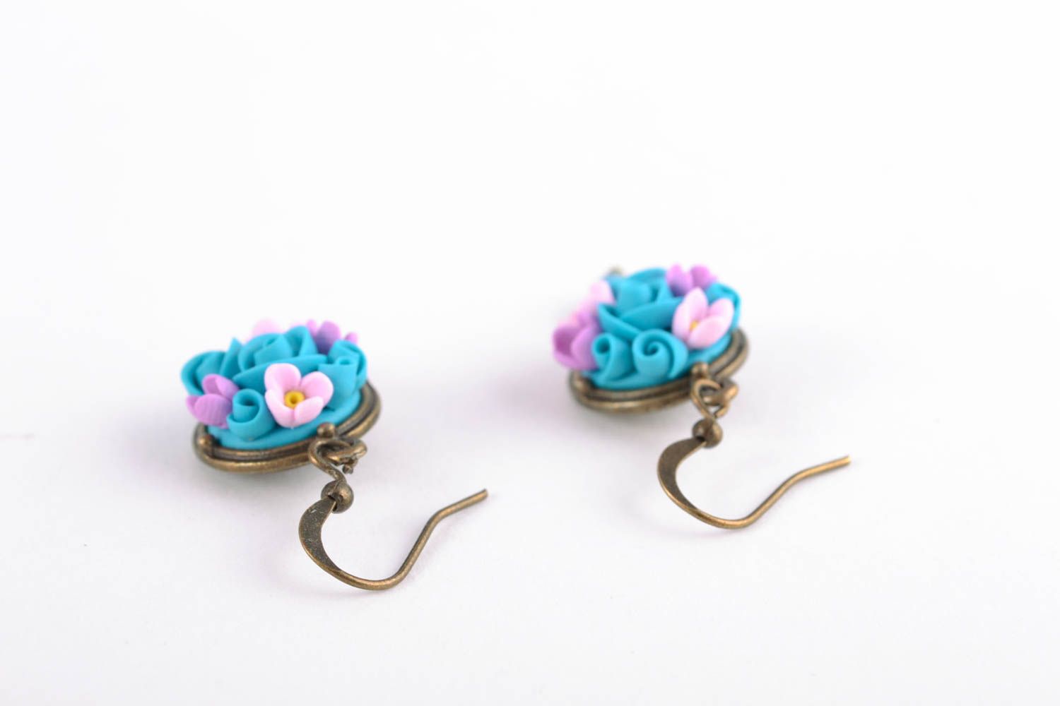 Small polymer clay earrings photo 4
