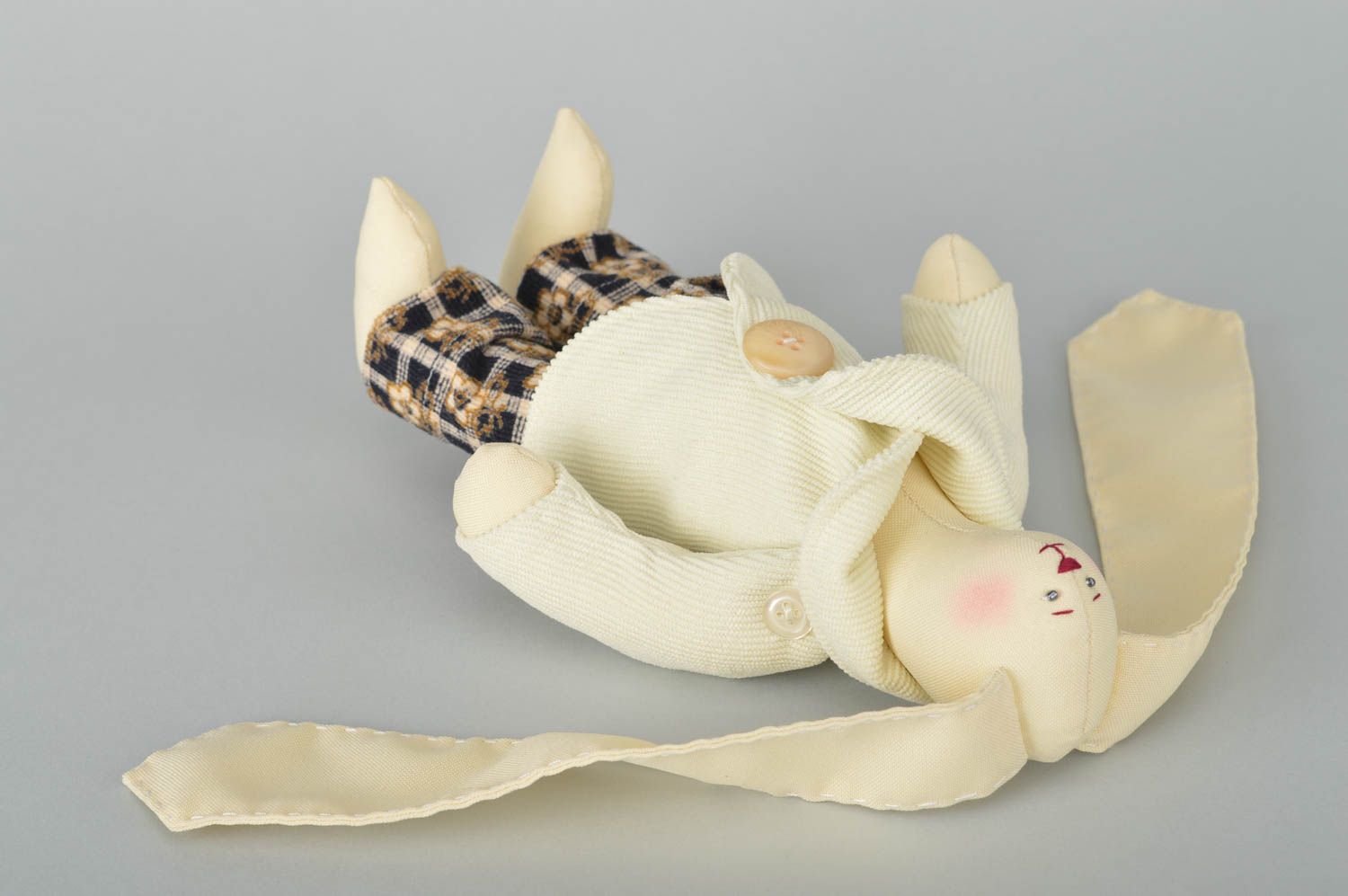 Игрушка заяц ручной работы авторская игрушка стильный подарок мягкая игрушка фото 2