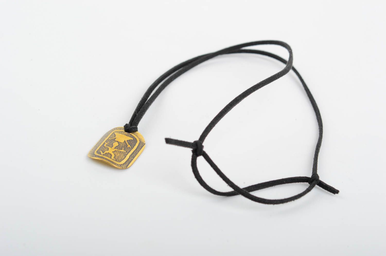 Handmade designer brass pendant unusual cute accessory feminine pendant photo 3