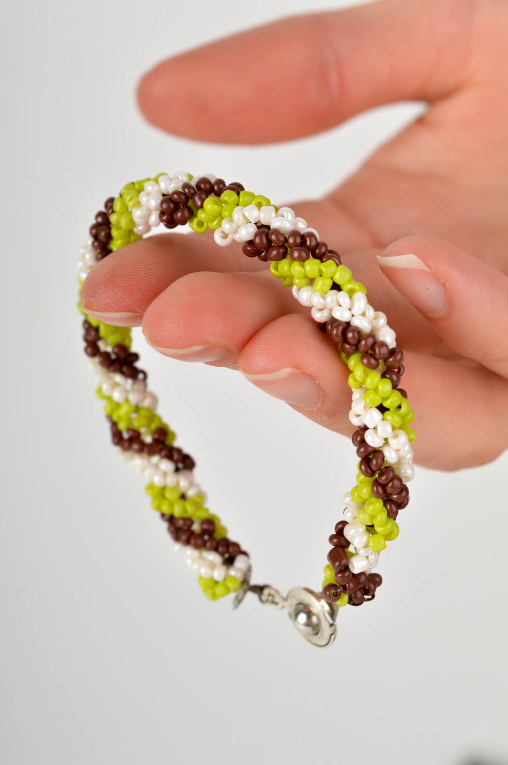 Stylish handmade beaded cord bracelet woven bead bracelet designs gifts for her photo 5