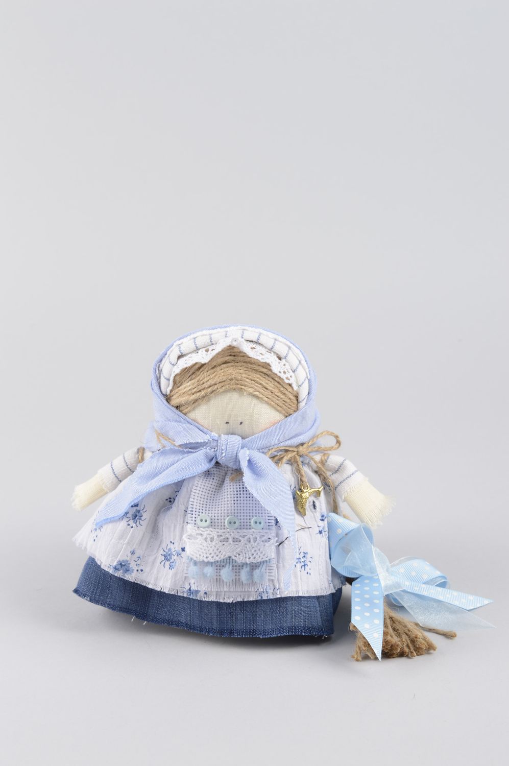 Puppe aus Stoff handmade originell Korn Puppe ethno Deko für Interieur schön foto 1