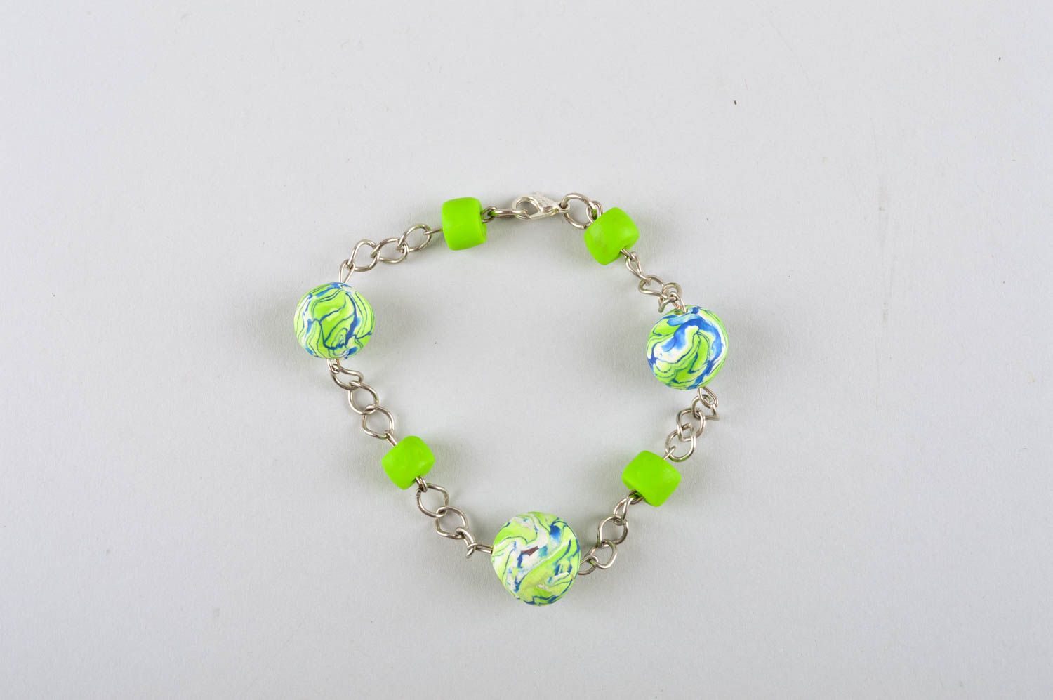 Handmade bracelet designer jewelry polymer clay wrist bracelet gifts for her photo 2