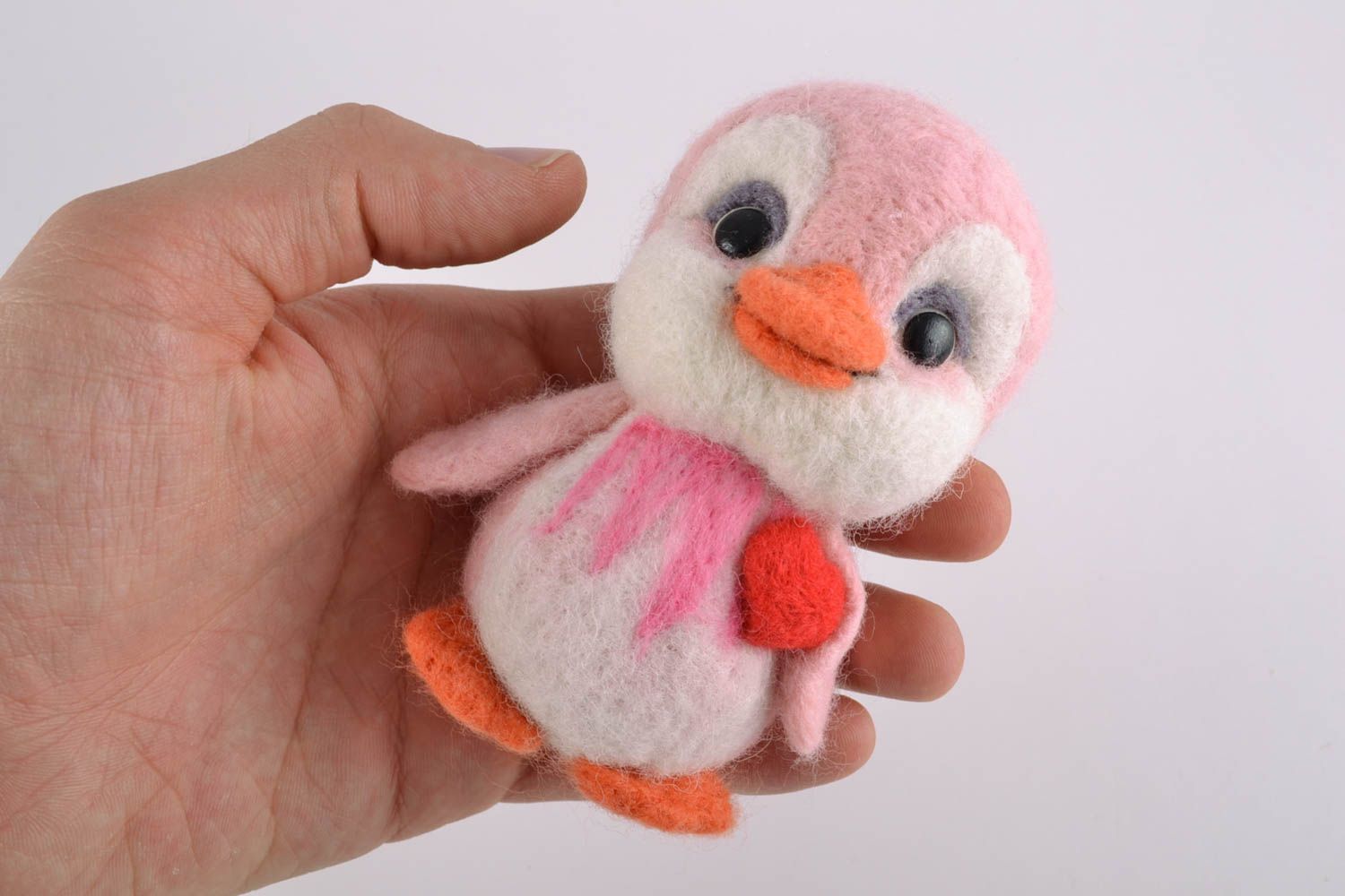Felted wool toy penguin photo 2