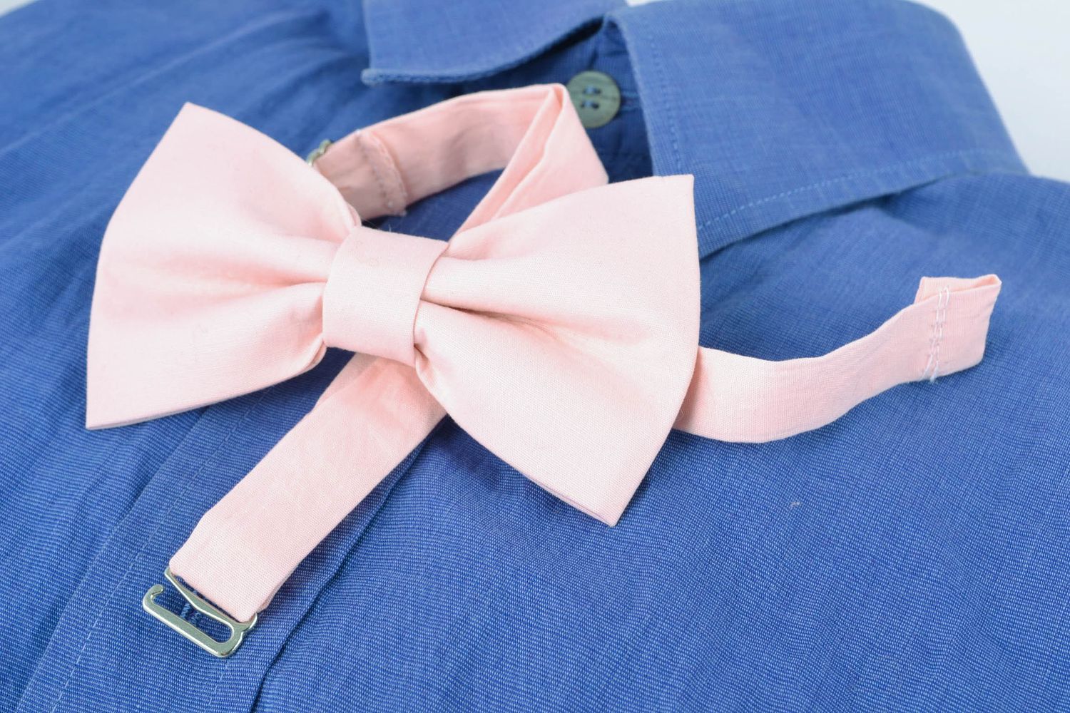 Unusual gift cotton bow tie photo 1