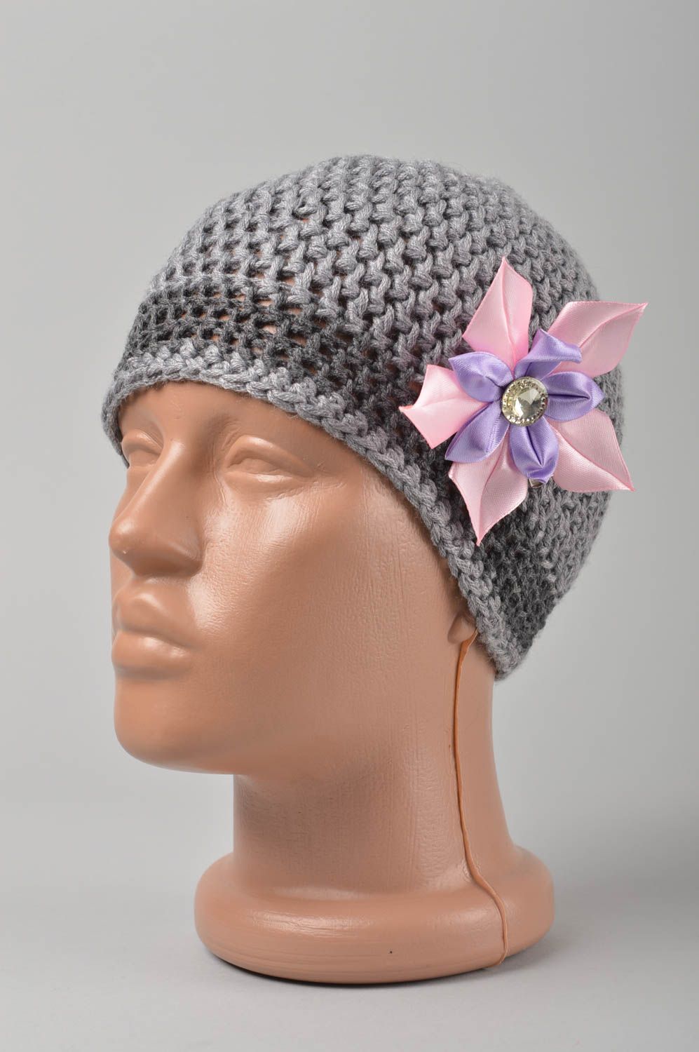Handmade hat spring hat designer hat warm hat unusual gift for girl flower hat photo 1