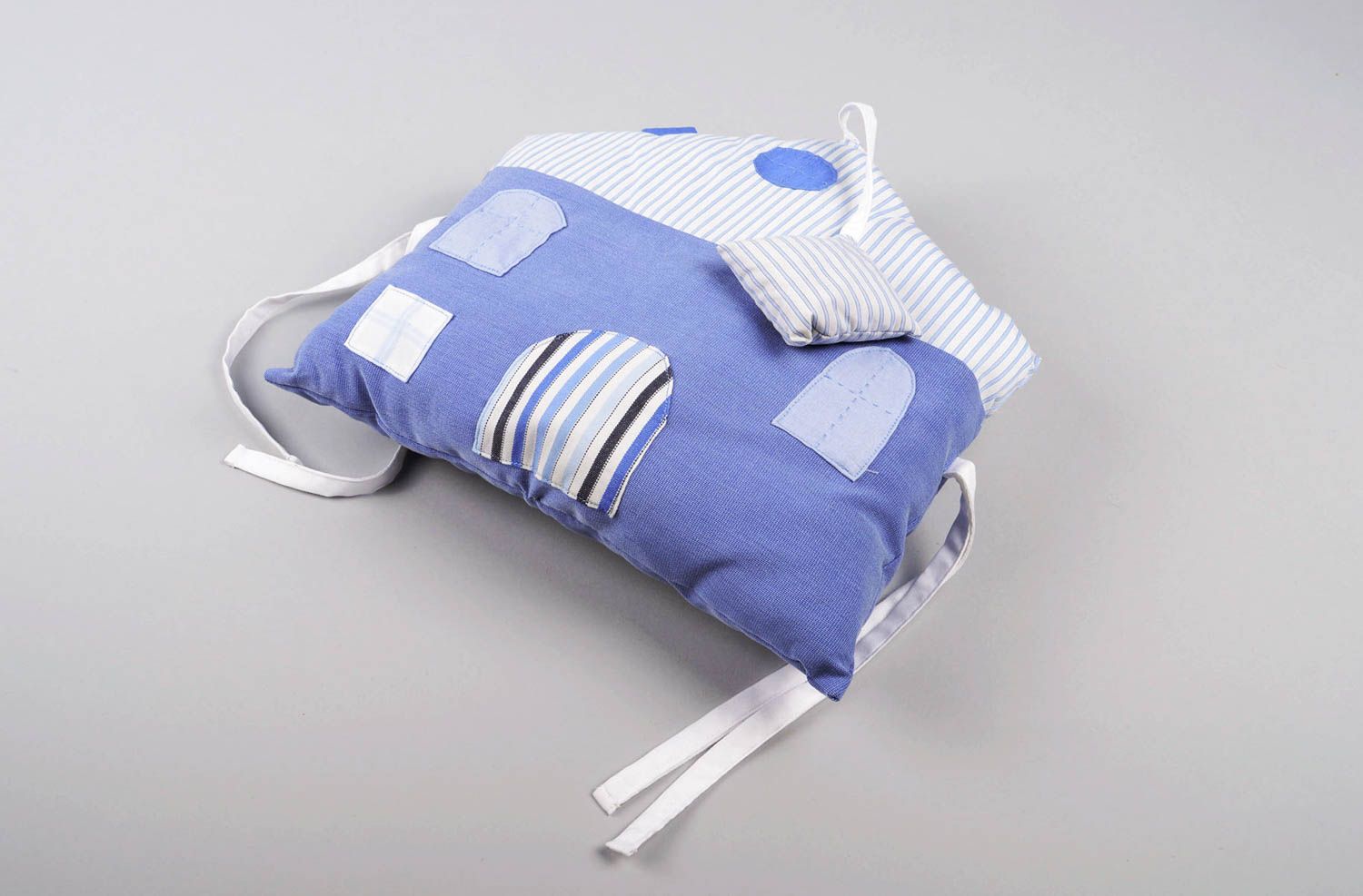 Handmade Nestchen für Babybett Nestchen Haus Bett Kopfschutz Baby mit Bändern foto 2