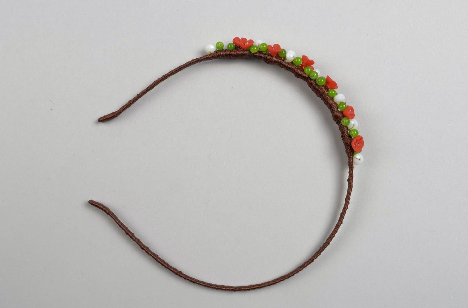 Diadema hecha a mano regalo original accesorio para el pelo con flores foto 3