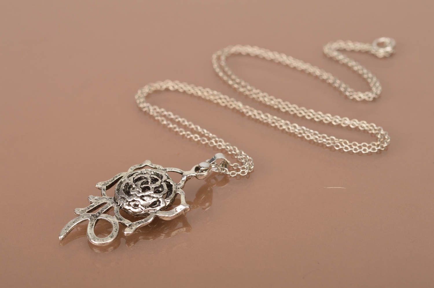 Unusual handmade metal neck pendant designer pendant for women gifts for her photo 5