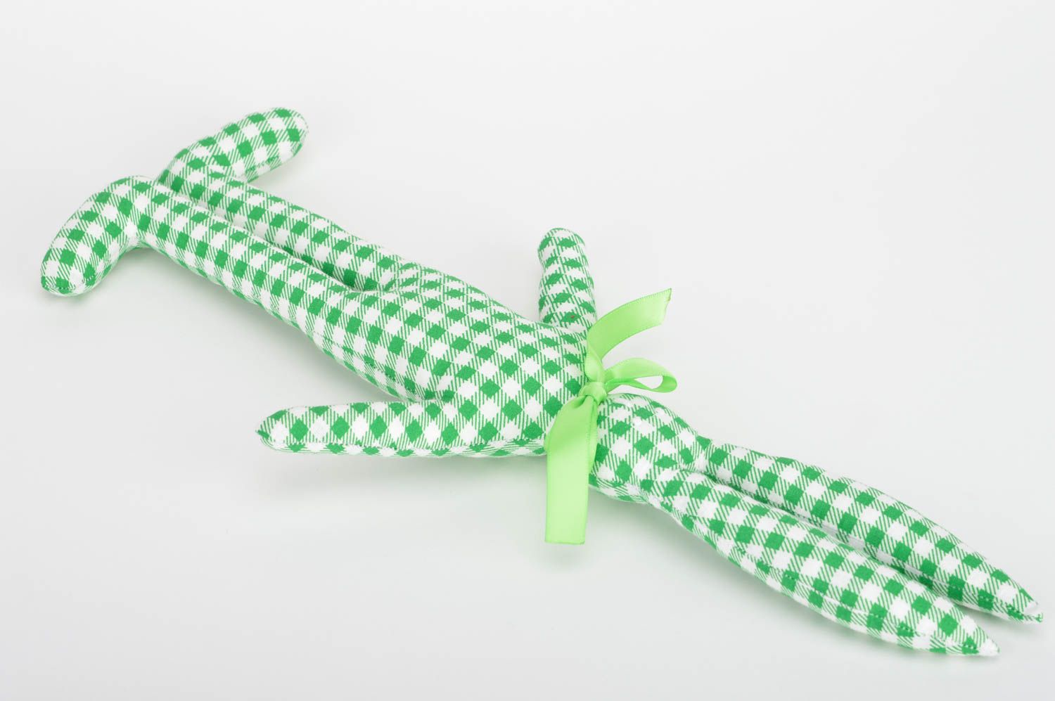 Зеленая мягкая игрушка ручной работы из хлопка гипоаллергенная красивая фото 2