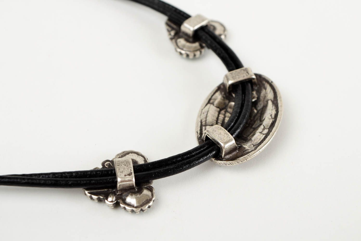 Handmade metal cord necklace fashion designer woman accessory idea for gift photo 5