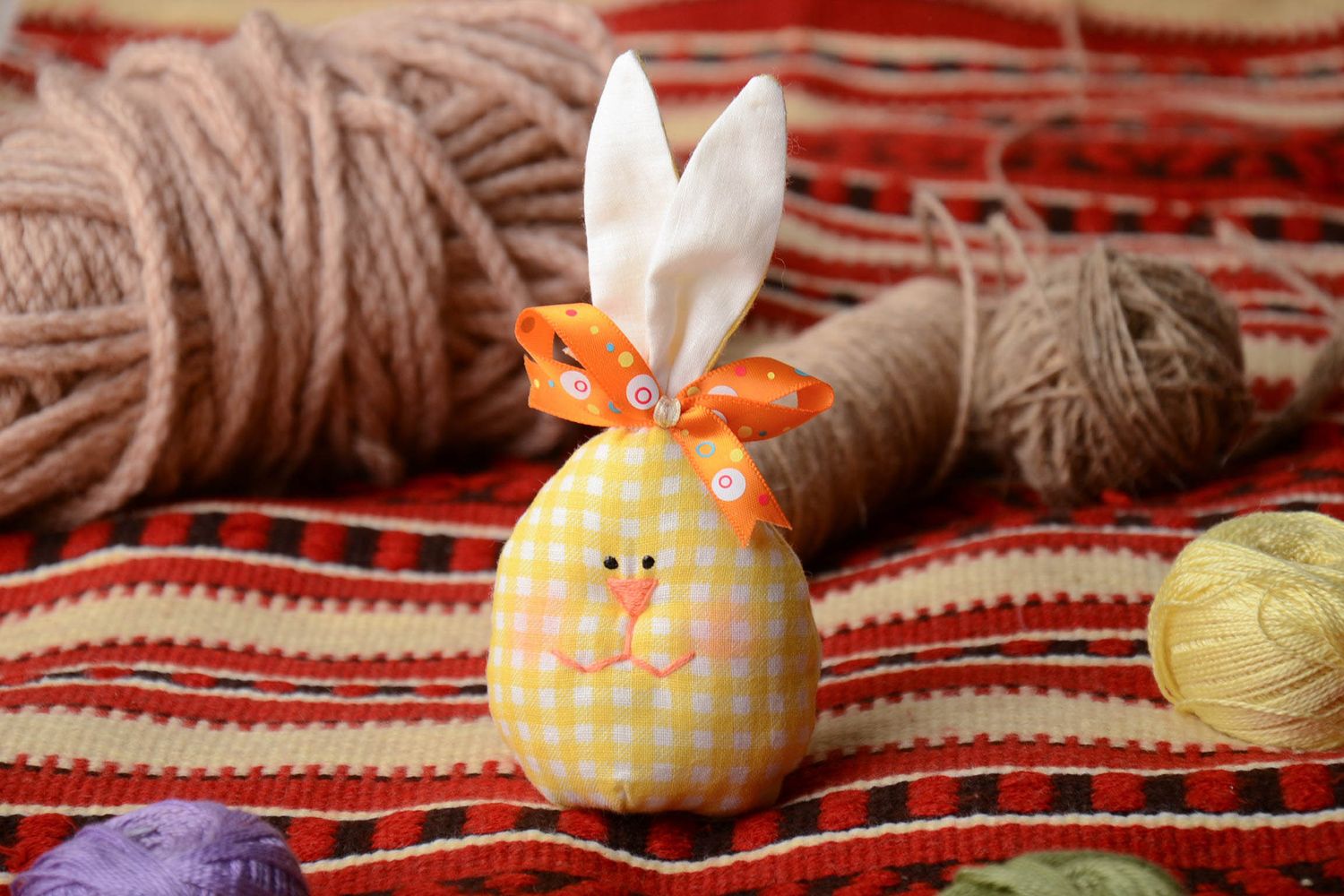 Handmade soft toy Easter Rabbit photo 1