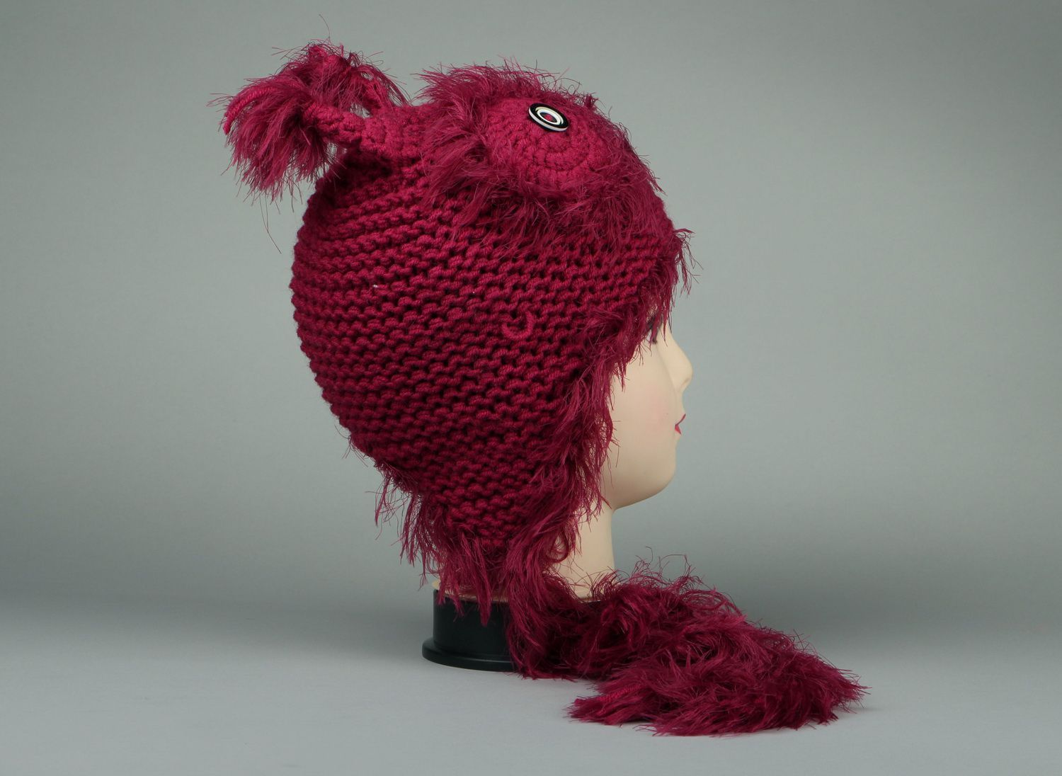 Bonnet hiver tricoté pour enfant 'Hibou' photo 2