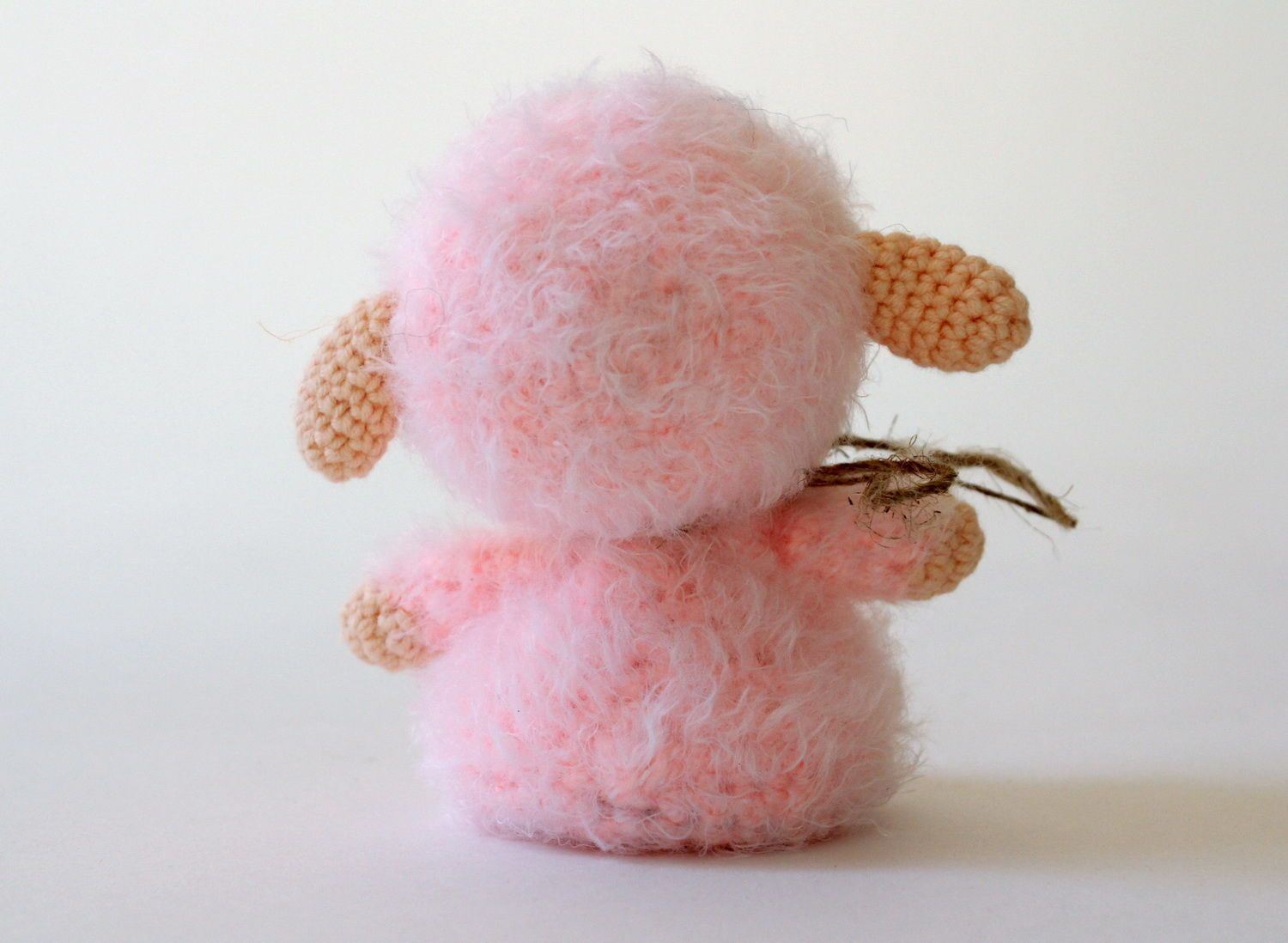 Poupée faite main Fille-mouton rose photo 3