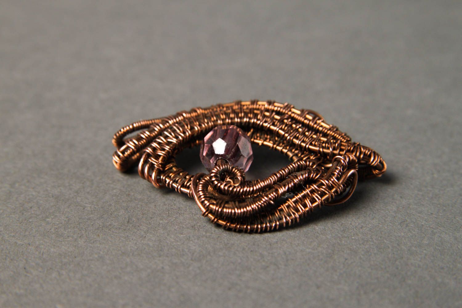 Unusual handmade copper pendant wire wrap ideas metal jewelry designs photo 4