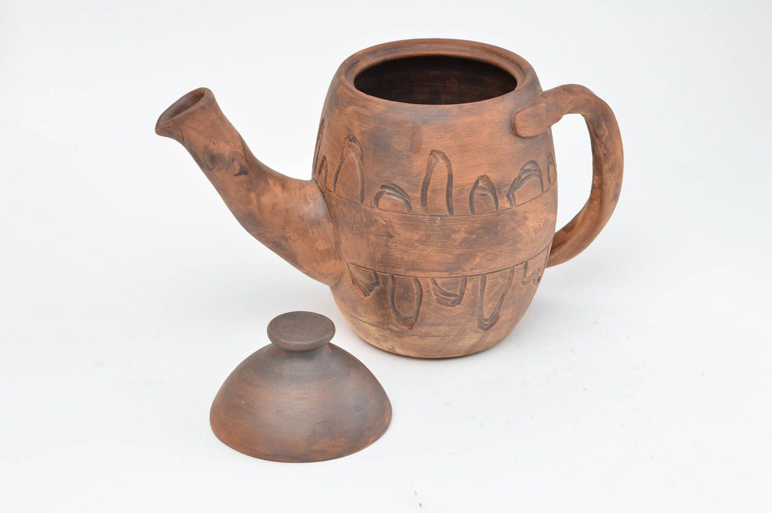 Théière en céramique faite main vaisselle originale de créateur ethnique photo 3