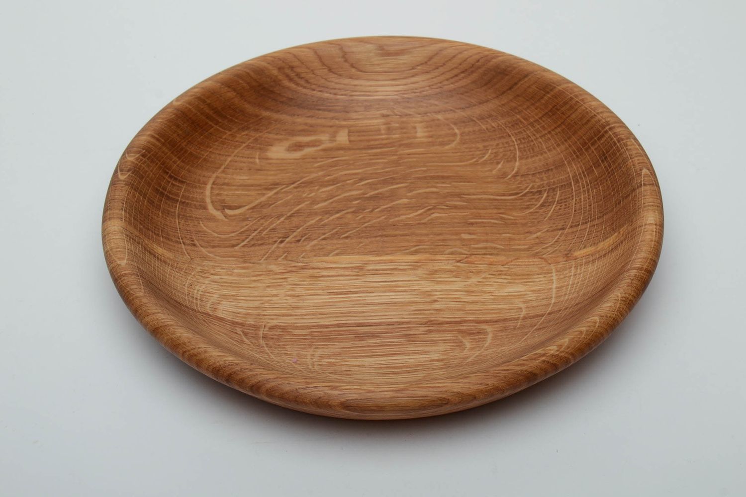 Handmade wooden flat plate photo 3