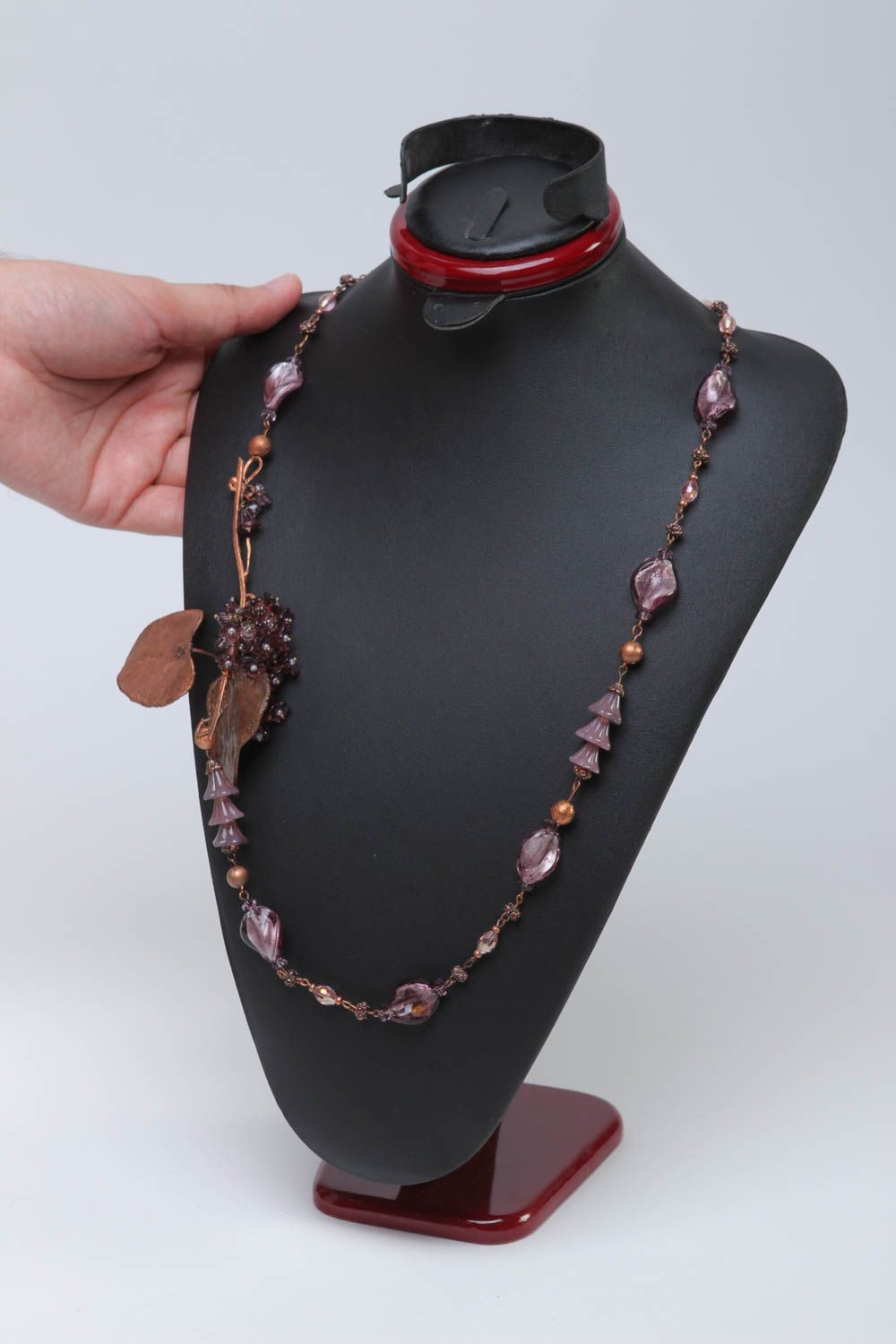 Collier verre Bijou fait main perles de rocaille tchèques Accessoire femme photo 5