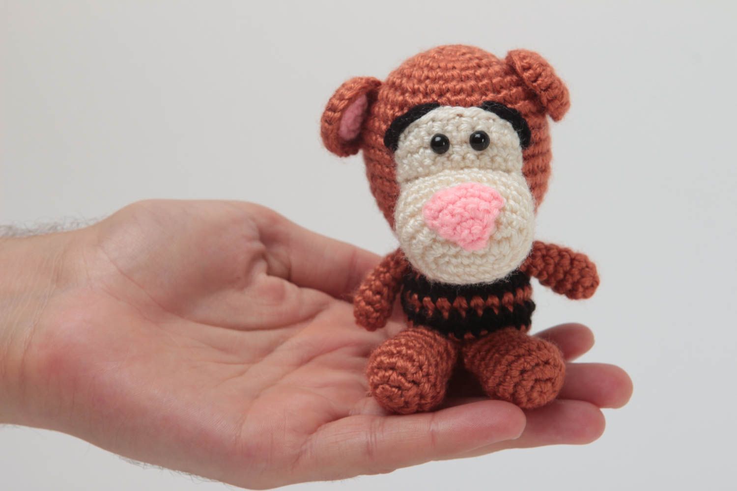 Handmade Häkel Kuscheltier Spielzeug Tiger Geschenkidee für Kinder kreativ foto 5