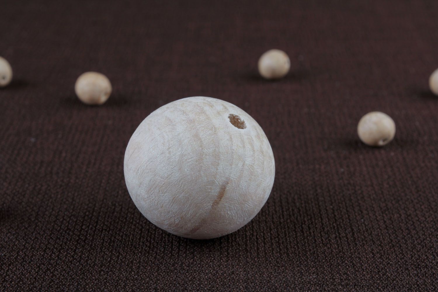 Homemade wooden bead for creative work photo 4