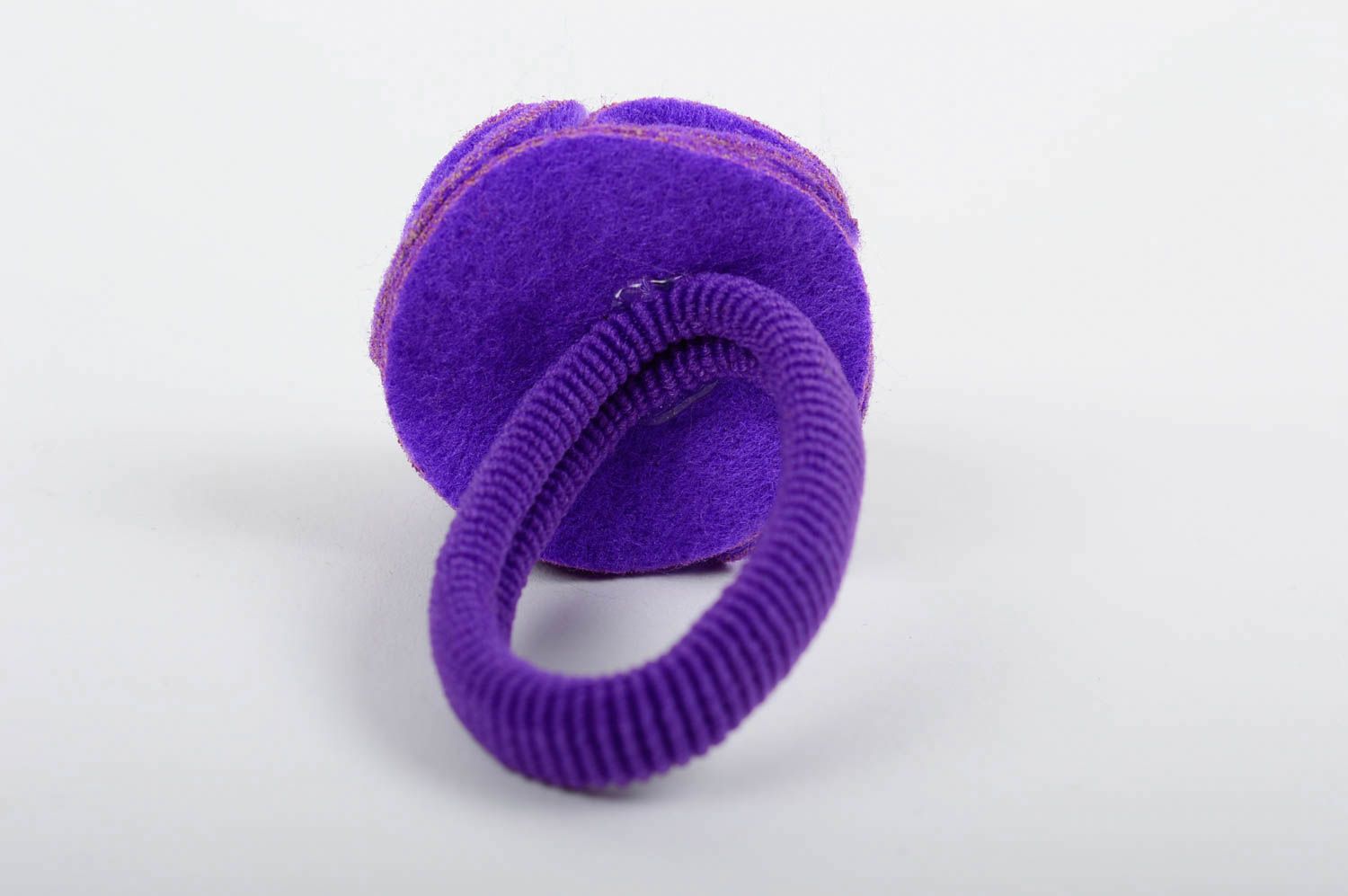 Аксессуар для волос детская резинка хэнд мейд резинка для волос фиолетовая фото 3