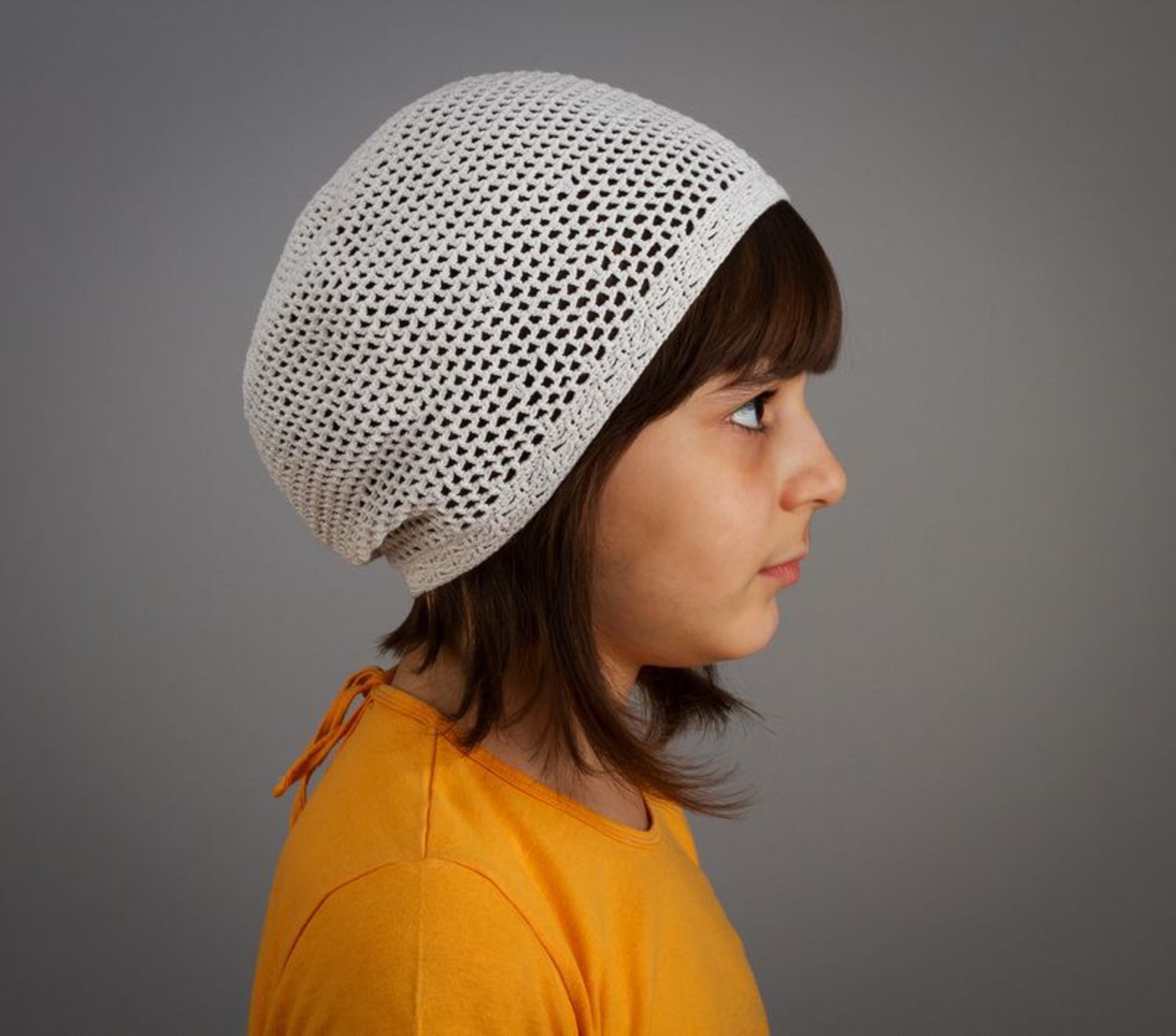Children's hat, Knitted hat for girl, Size 50-52 photo 3