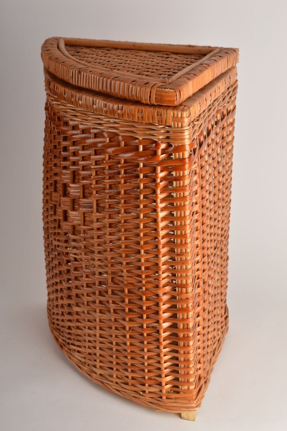 Handmade designer woven basket cute basket for laundry present for woman photo 6