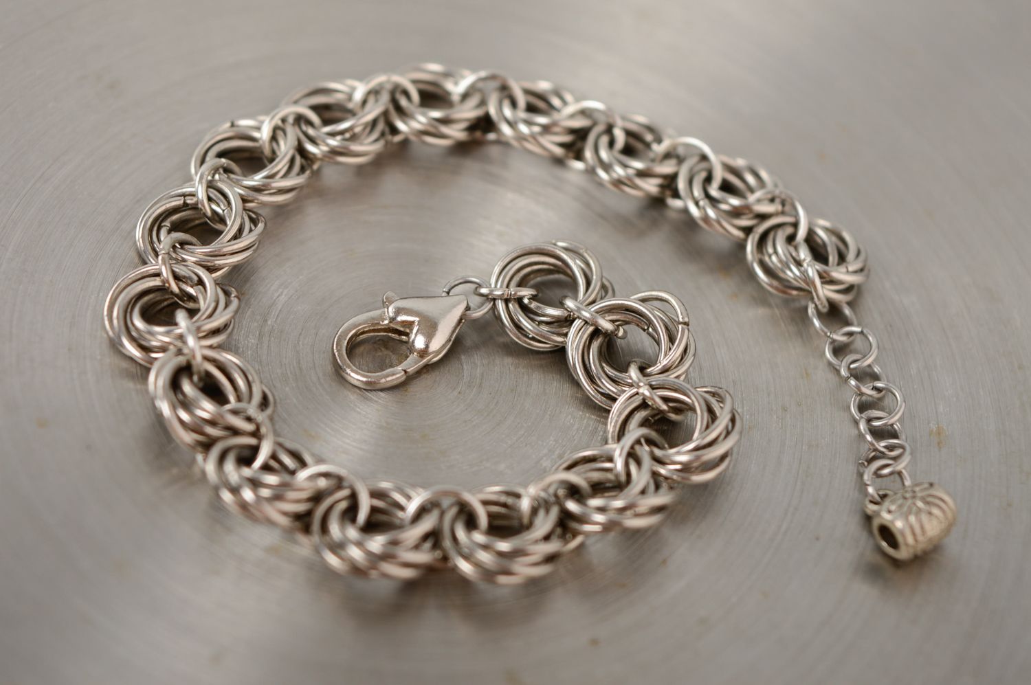 Handmade chainmail jewelry alloy bracelet photo 3