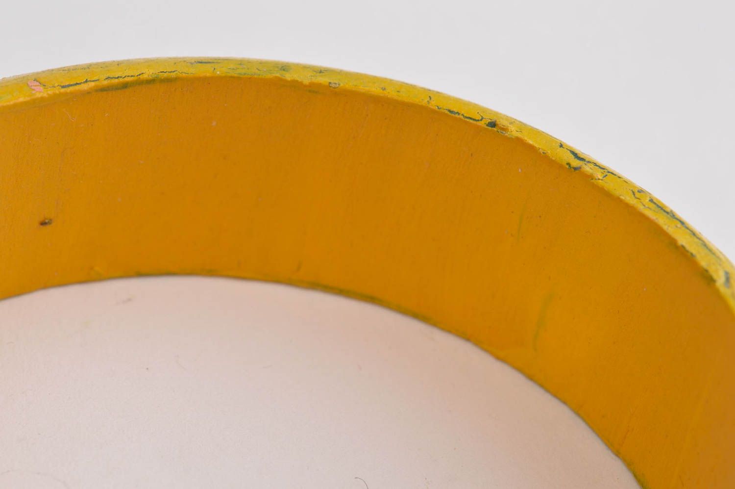 Handgemachter Schmuck Armband Schmuck Frauen Geschenk aus Holz gelb schön foto 4