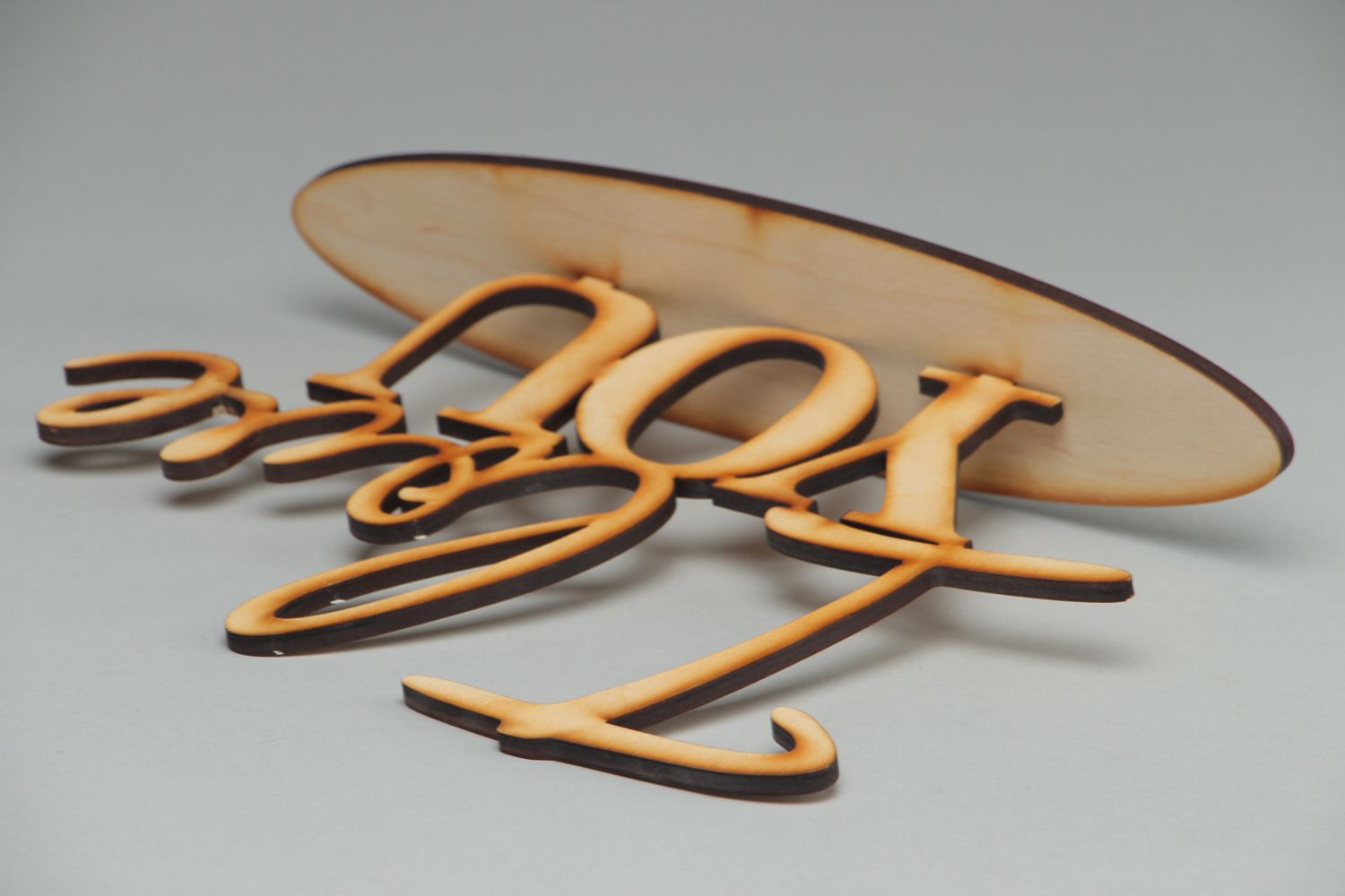 Plywood craft blank lettering photo 3