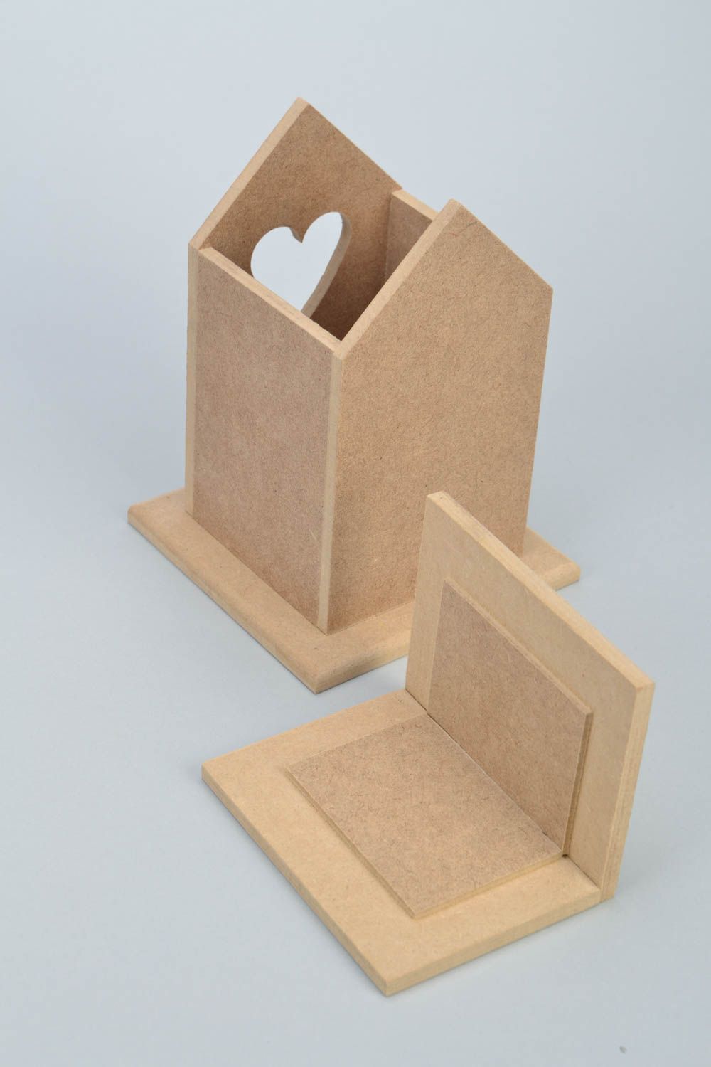 Unbearbeitetes Sperrholz Miniatur Haus für Teebeutel für Handarbeit und Dekoration foto 4
