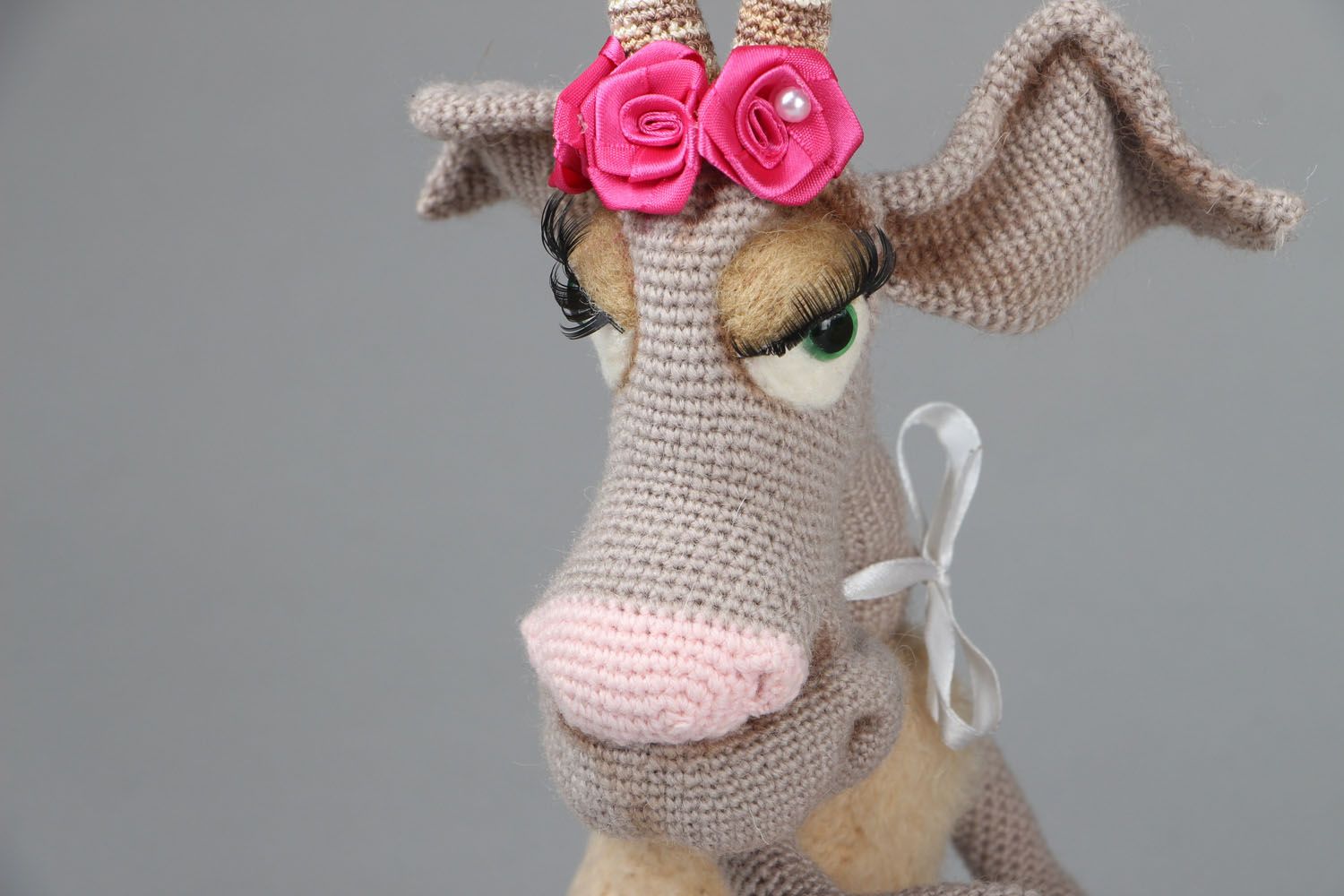 Soft knitted toy Goat Mannya photo 2