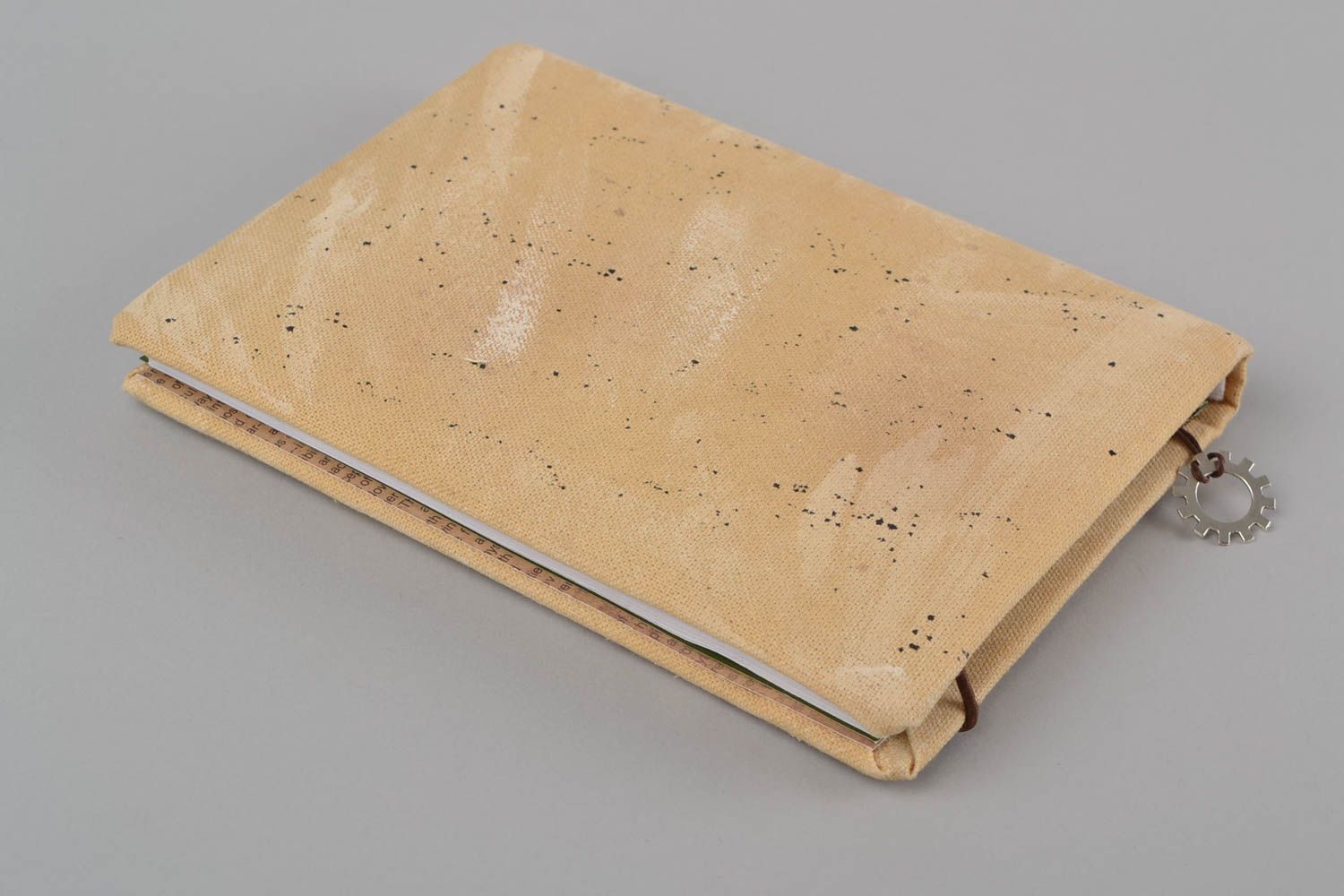 Cuaderno de notas artesanal con tapa de tela steampunk y scrapbook 120 páginas foto 5