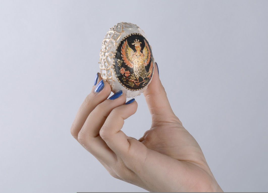 Uovo decorato a mano decorazione pasquale dipinto originale uovo decorativo  foto 6