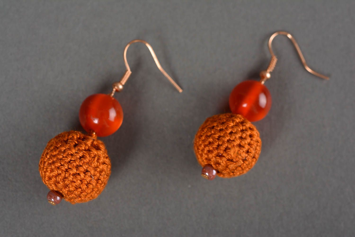 Beautiful handmade crochet ball earrings cool jewelry designs gifts for her photo 4