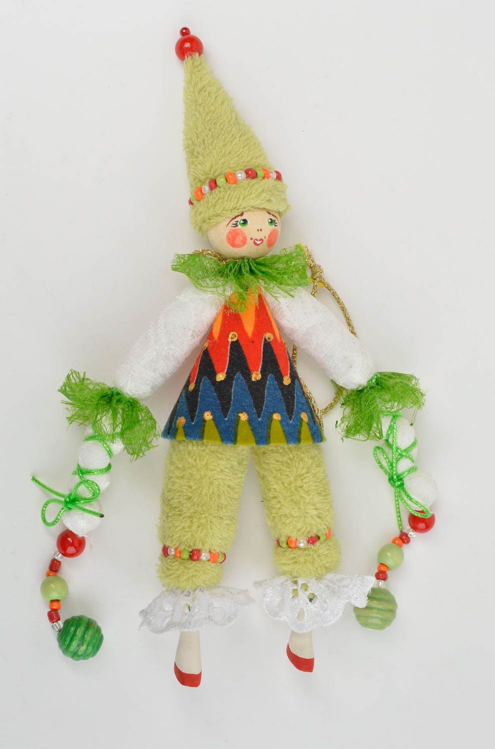 Bambola in stoffa fatta a mano giocattolo originale decorazione d’interni foto 2