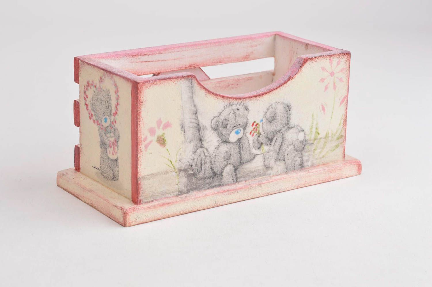 Декоративный ящик handmade коробка декупаж для подставок декор для дома  фото 2