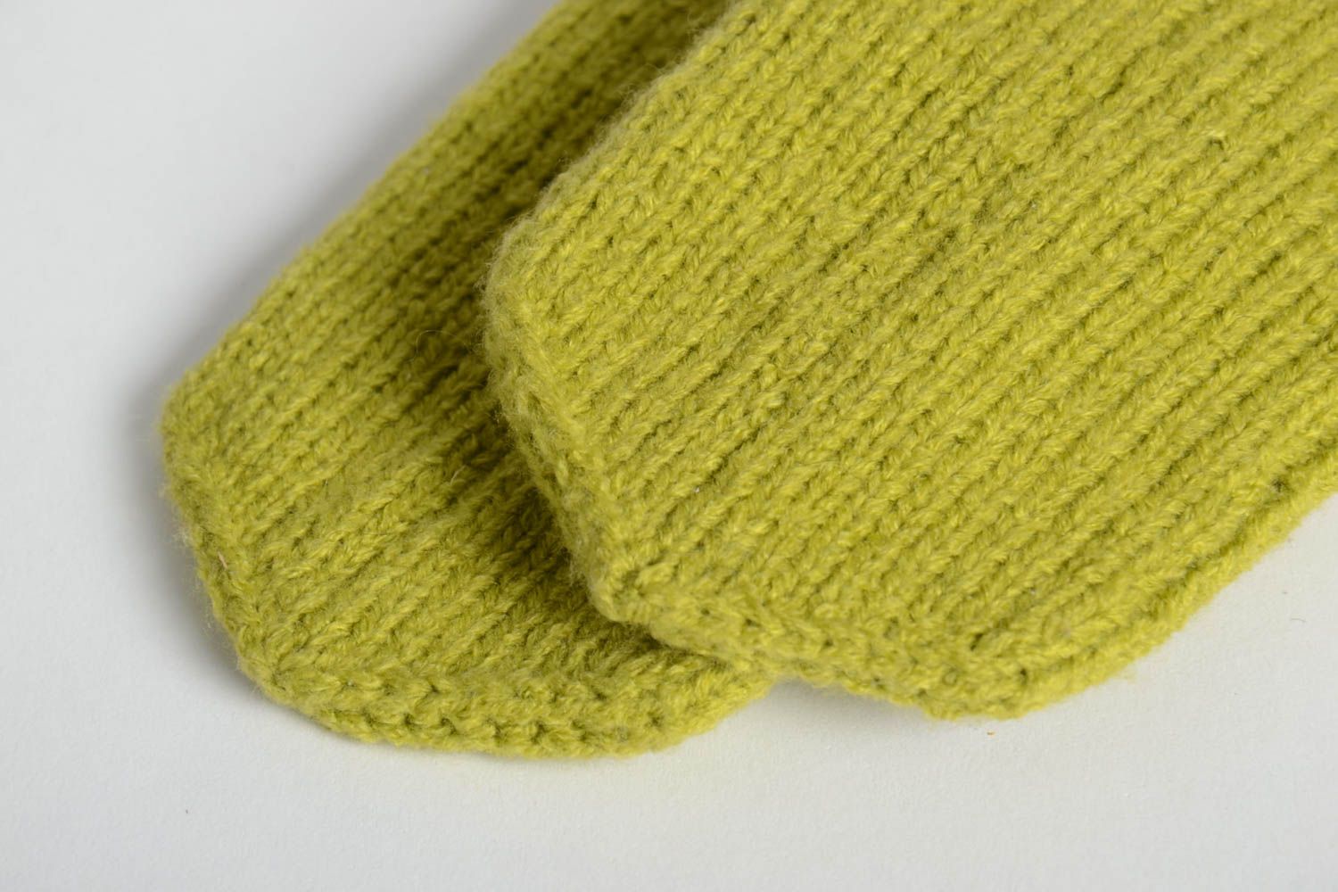 Handmade bright beautiful mittens designer knitted mittens winter clothes photo 6