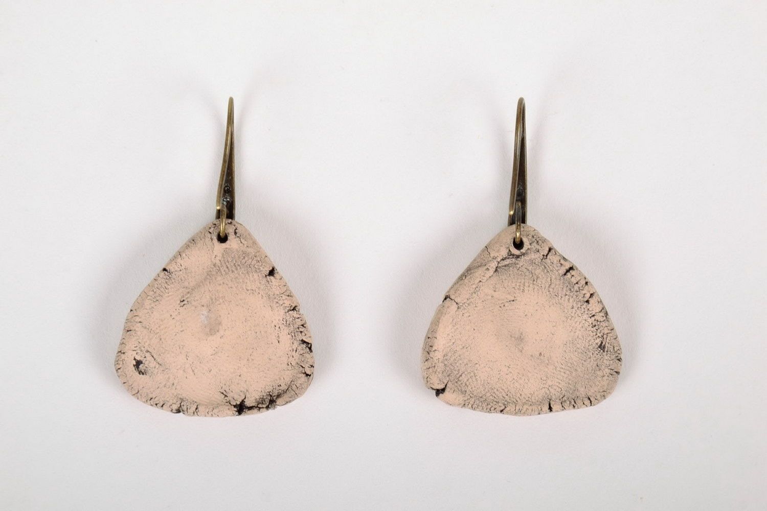 Ceramic earrings with glass parts photo 3