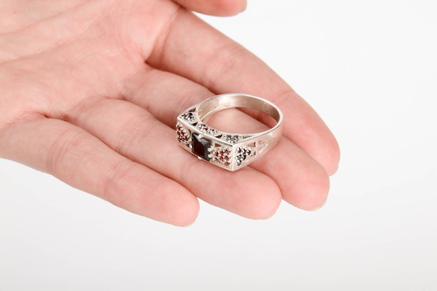 Handmade silver ring designer jewelry for men designer ring cute present photo 5