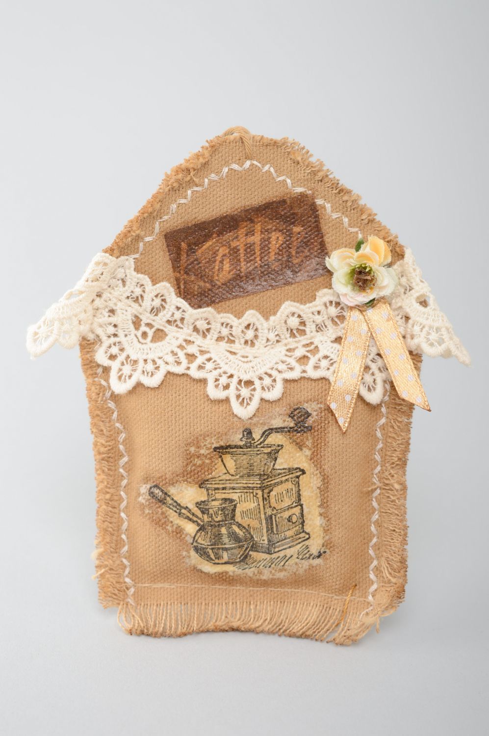 Fragrant soft wall hanging with lace photo 1
