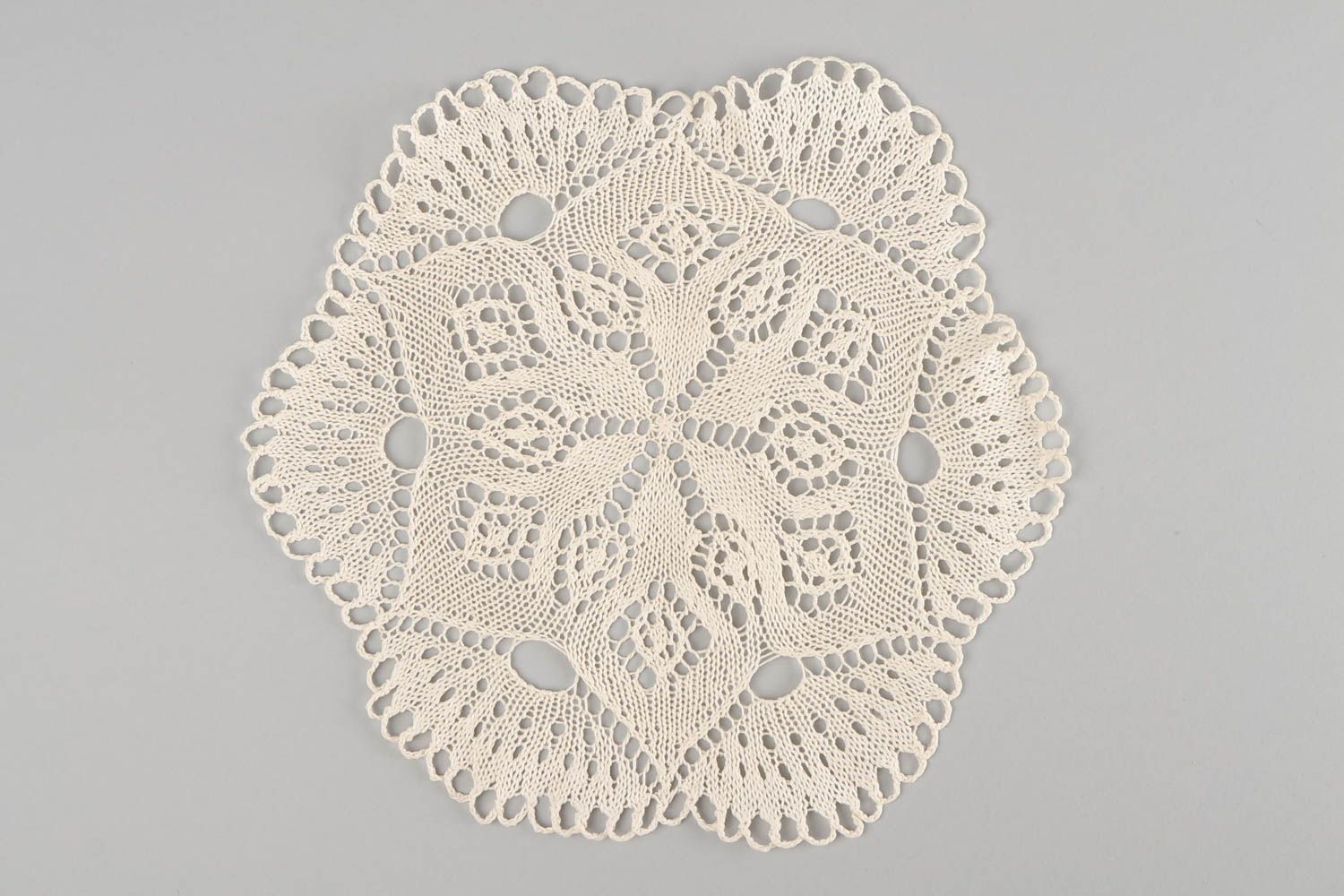Unique interior decoration knitted napkin cotton designer tablecloth for gift photo 3