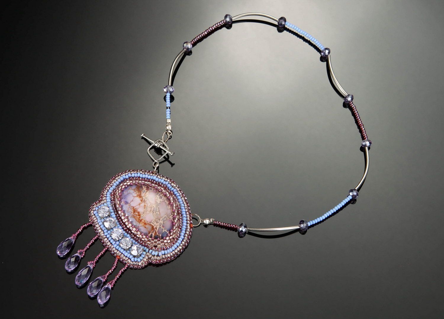 Handmade pendant with variscite photo 2