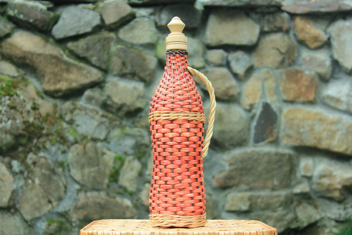Botella decorativa con corcho foto 1