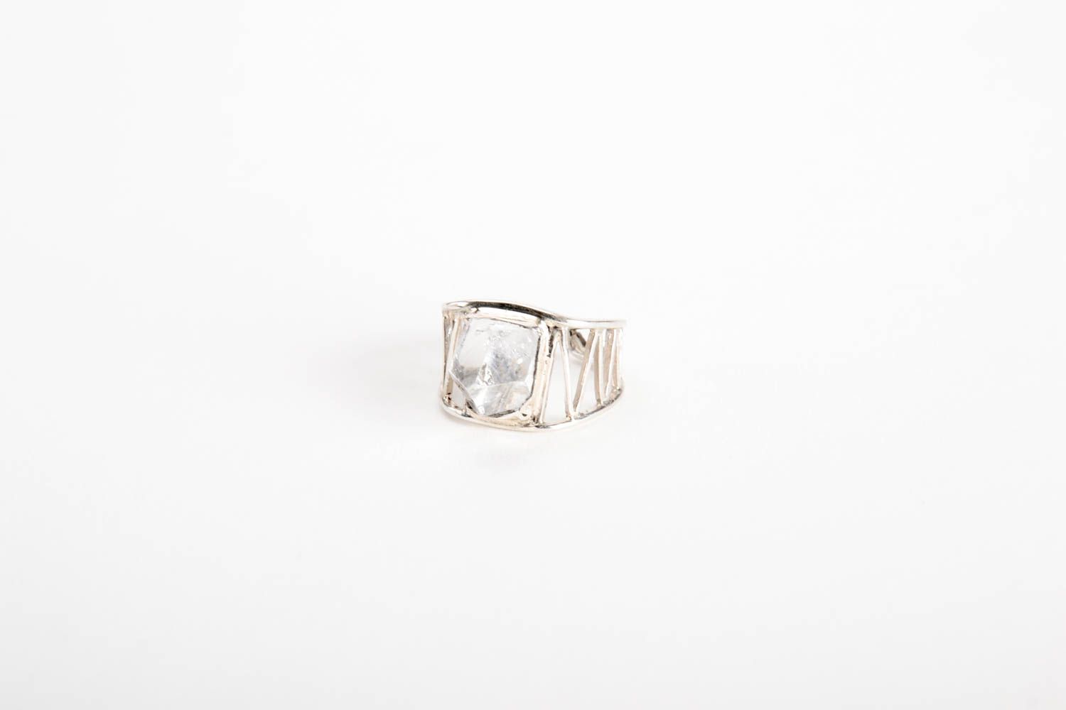 Серебряное кольцо ручной работы женское кольцо серебряное украшение с камнем фото 5