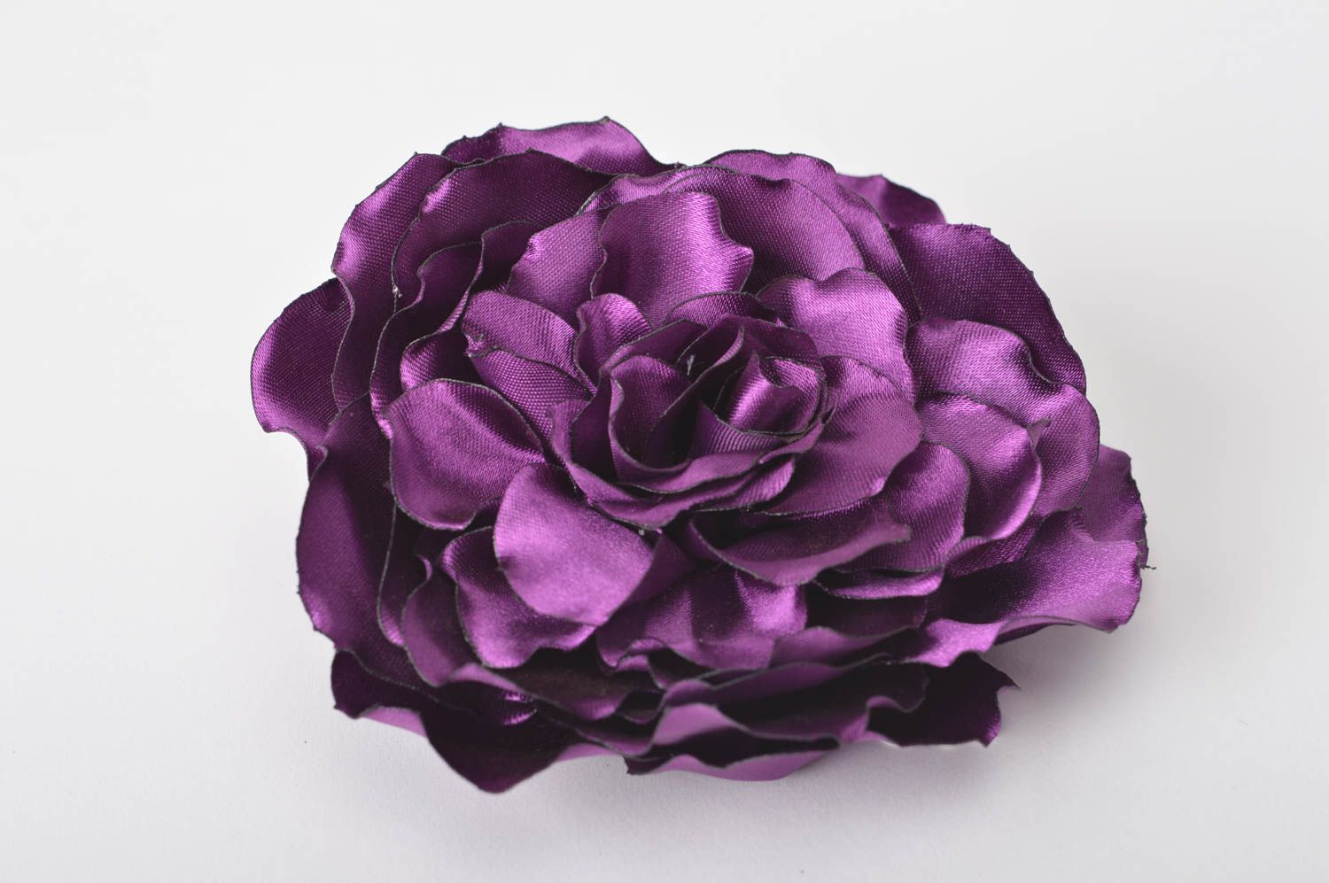 Украшение ручной работы заколка-брошь украшение трансформер Фиолетовая роза фото 5