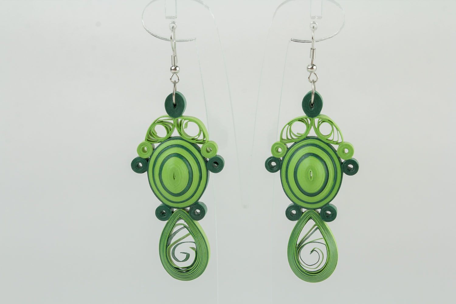 Green long earrings  photo 4