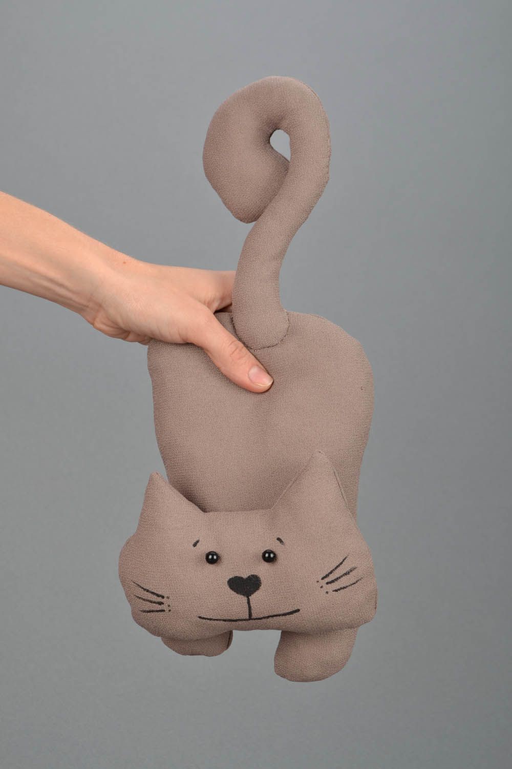 Peluche chat faite main Jouet en tissu original à suspendre Cadeau pour enfant photo 2