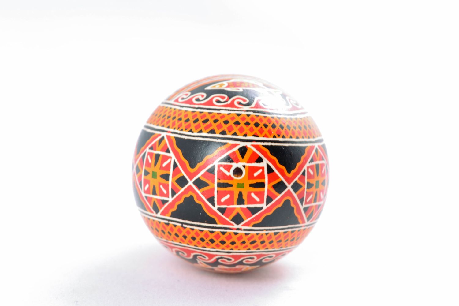 Painted Easter egg with animal motives photo 2