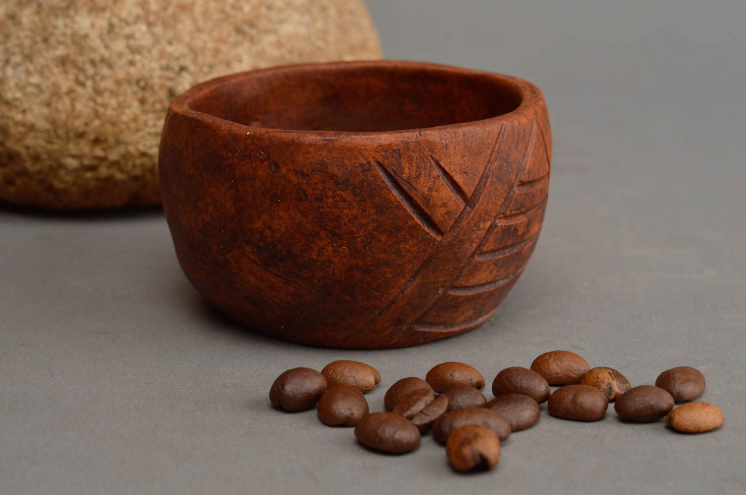 Unusual handmade small ceramic bowl clay salt bowl eco friendly kitchenware photo 1
